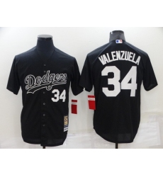 Men Los Angeles Dodgers 34 Toro Valenzuela Black Cool Base Stitched Baseball Jerseys