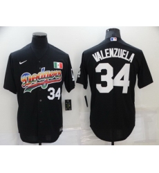 Men Los Angeles Dodgers 34 Toro Valenzuela Black Stitched Baseball jersey