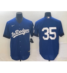 Men Los Angeles Dodgers 35 Cody Bellinger Royal City Connect Cool Base Stitched Baseball Jersey