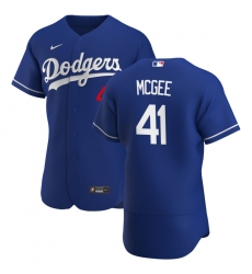 Men Los Angeles Dodgers 41 Jake McGee Men Nike Royal Alternate 2020 Flex Base Player MLB Jersey