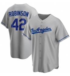 Men Los Angeles Dodgers #42 Jackie Robinson Gray Stitched Cool Base Jersey