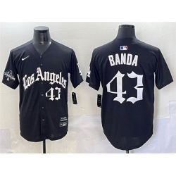 Men Los Angeles Dodgers 43 Anthony Banda Black Mexico 2025 LA Gothic Style With 2024 World Series Champions Patch Vapor Premier Limited Stitched Baseball J
