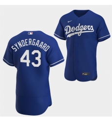Men Los Angeles Dodgers 43 Noah Syndergaard Blue Flex Base Stitched Baseball Jersey