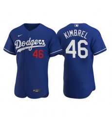 Men Los Angeles Dodgers 46 Craig Kimbrel Royal Flex Base Stitched jersey