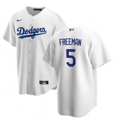 Men Los Angeles Dodgers 5 Freddie Freeman White Cool Base Stitched Baseball jersey