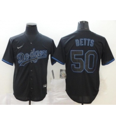Men Los Angeles Dodgers 50 Mookie Betts 2020 Black Cool Base Stitched Baseball Jersey