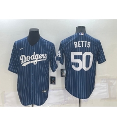 Men Los Angeles Dodgers 50 Mookie Betts Navy Cool Base Stitched Baseball Jersey