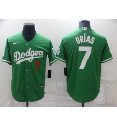 Men Los Angeles Dodgers 7 Julio Urias Green Stitched Baseball Jerse