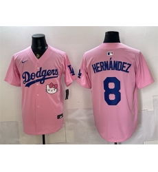 Men Los Angeles Dodgers 8 Enrique Hernandez Pink 2025 Hello Kitty Vapor Limited Stitched Baseball Jersey Men Los Angeles Dodgers 8 Enrique Hernandez Pink 2025 Hello Kitty Vapor Limited Stitched Baseball Jersey