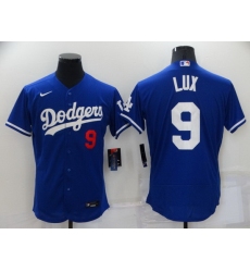 Men Los Angeles Dodgers 9 Gavin Lux Royal Flex Base Stitched jersey