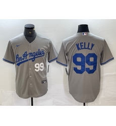 Men Los Angeles Dodgers 99 Joe Kelly Grey Stitched Jersey2