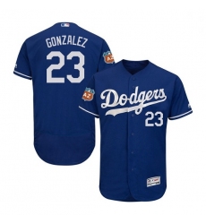 Men Los Angeles Dodgers Adrian Gonzalez Blue Authentic Home Flex Base MLB Jersey