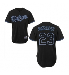 Men Los Angeles Dodgers Adrian Gonzalez Official Black Authentic Majestic Fashion MLB MLB Jersey