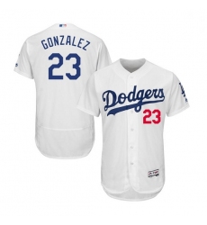Men Los Angeles Dodgers Adrian Gonzalez White Authentic Home Flex Base MLB Jersey