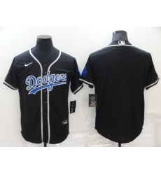 Men Los Angeles Dodgers Blank Black Cool Base Stitched Baseball jersey