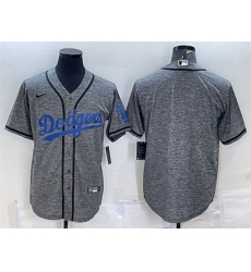 Men Los Angeles Dodgers Blank Grey Cool Base Stitched Jersey