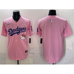 Men Los Angeles Dodgers Blank Pink 2025 Hello Kitty Vapor Limited Stitched Baseball Jersey
