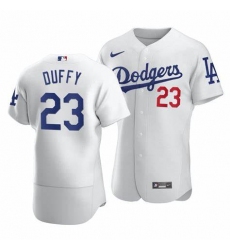 Men Los Angeles Dodgers Danny Duffy 23 White Flex Base Stitched MLB Jersey