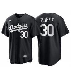 Men Los Angeles Dodgers Danny Duffy 30 Black Flex Base Stitched MLB Jersey