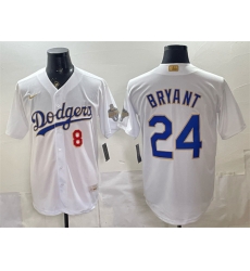 Men Los Angeles Dodgers Front 8 Back 24 Kobe Bryant White 2026 Gold Collection Stadium Stitched Baseball Jersey Men Los Angeles Dodgers Front 8 Back 24 Kobe Bryant White 2026 Gold Collection Stadium Stitched Baseball Jersey