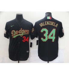 Men Los Angeles Dodgers Mexican Fernando Valenzuela 34 World Series Black MLB Jersey