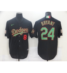 Men Los Angeles Dodgers Mexican Koby Bryant 8 24 World Series Black MLB Jersey