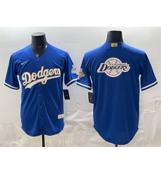 Men Los Angeles Dodgers Team Big Logo Royal 2026 Alternate Gold Collection Stadium Stitched Baseball Jersey 001