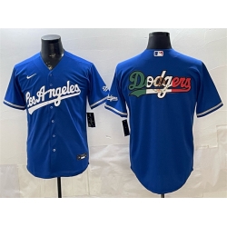 Men Los Angeles Dodgers Team Big Logo Royal Alternate Stadium Stitched Baseball Jersey s