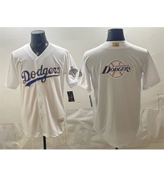 Men Los Angeles Dodgers Team Big Logo White 2026 Gold Collection Stadium Stitched Baseball Jersey 003