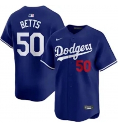 Men Men Los Angeles Dodgers 50 Mookie Betts Blue 2024 Home Elite Stitched Jersey