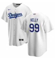 Men Men Los Angeles Dodgers 99 Joe Kelly White Cool Base Stitched Baseball Jersey