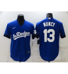 Men's Los Angeles Dodgers #13 Max Muncy Blue Game City Player Jersey