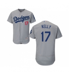 Mens Los Angeles Dodgers 17 Joe Kelly Gray Alternate Flex Base Authentic Collection Baseball Jersey