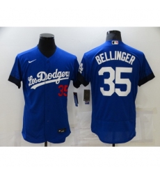 Men's Los Angeles Dodgers #35 Cody Bellinger Blue Elite City Player Jersey