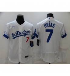 Men's Los Angeles Dodgers #7 Julio Urias White Elite City Player Jersey