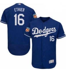 Mens Majestic Los Angeles Dodgers 16 Andre Ethier Royal Blue Flexbase Authentic Collection MLB Jersey