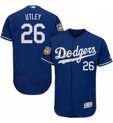Mens Majestic Los Angeles Dodgers 26 Chase Utley Royal Blue Flexbase Authentic Collection MLB Jersey