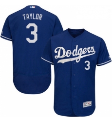 Mens Majestic Los Angeles Dodgers 3 Chris Taylor Royal Blue Alternate Flex Base Collection 2018 World Series Jersey
