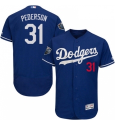 Mens Majestic Los Angeles Dodgers 31 Joc Pederson Royal Blue Flexbase Authentic Collection 2018 World Series Jersey