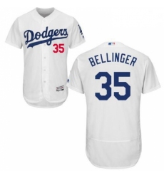 Mens Majestic Los Angeles Dodgers 35 Cody Bellinger White Flexbase Authentic Collection MLB Jersey