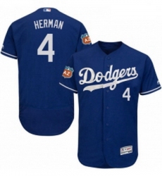 Mens Majestic Los Angeles Dodgers 4 Babe Herman Royal Blue Flexbase Authentic Collection MLB Jersey