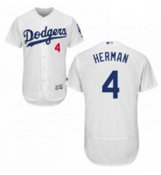 Mens Majestic Los Angeles Dodgers 4 Babe Herman White Home Flex Base Authentic Collection MLB Jersey