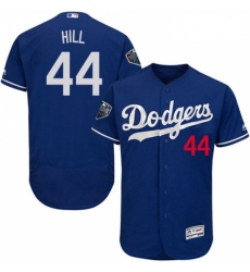 Mens Majestic Los Angeles Dodgers 44 Rich Hill Royal Blue Alternate Flex Base Collection 2018 World Series Jersey 2