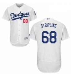 Mens Majestic Los Angeles Dodgers 68 Ross Stripling White Home Flex Base Authentic Collection MLB Jersey