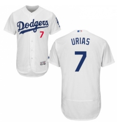 Mens Majestic Los Angeles Dodgers 7 Julio Urias White Flexbase Authentic Collection MLB Jersey