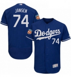 Mens Majestic Los Angeles Dodgers 74 Kenley Jansen Royal Blue Flexbase Authentic Collection MLB Jersey