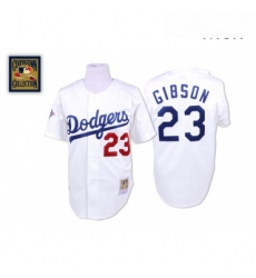 Mens Mitchell and Ness Los Angeles Dodgers 23 Kirk Gibson Replica White Throwback MLB Jersey