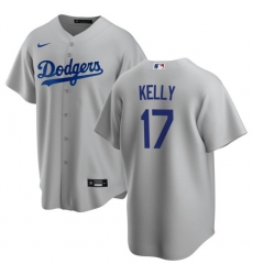 Men's Nike Los Angeles Dodgers #17 Joe Kelly Gray Stitched Cool Base MLB Jersey