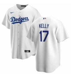 Men's Nike Los Angeles Dodgers #17 Joe Kelly White Stitched Cool Base MLB Jersey