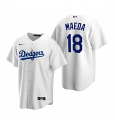Mens Nike Los Angeles Dodgers 18 Kenta Maeda White Home Stitched Baseball Jerse